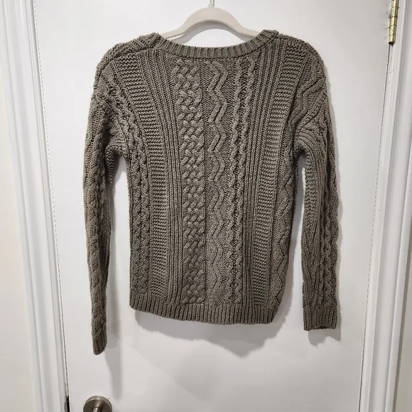 Garage Brown Cable Knit Sweater - Picture 3 of 5